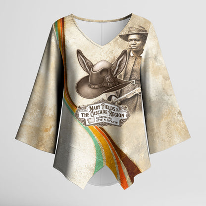 Mary Fields Stagecoach Mary Kimono Sleeve Blouse Vintage Western Wild West Cascade Region Pioneer