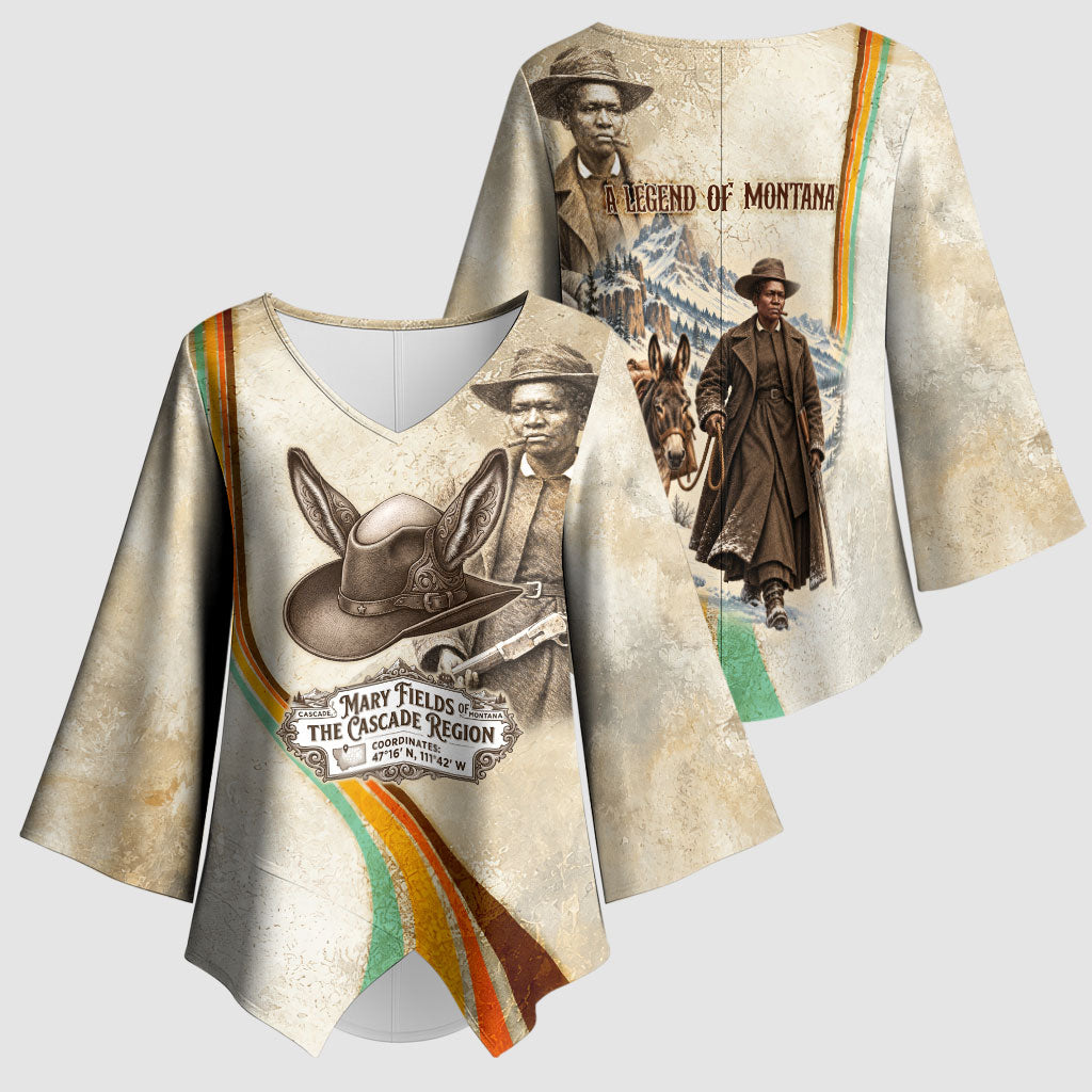 Mary Fields Stagecoach Mary Kimono Sleeve Blouse Vintage Western Wild West Cascade Region Pioneer