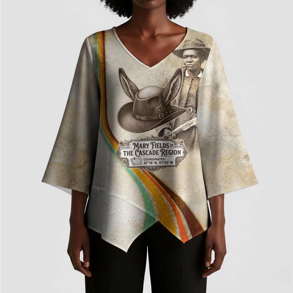 Mary Fields Stagecoach Mary Kimono Sleeve Blouse Vintage Western Wild West Cascade Region Pioneer