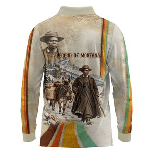 Mary Fields Stagecoach Mary Long Sleeve Polo Shirt Vintage Western Wild West Cascade Region Pioneer