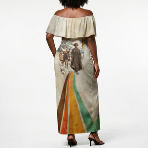 Mary Fields Stagecoach Mary Off Shoulder Maxi Dress Vintage Western Wild West Cascade Region Pioneer