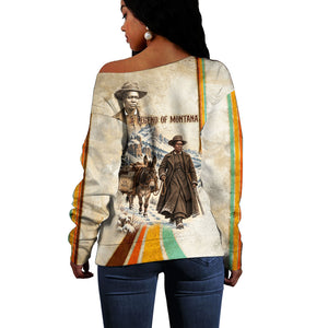 Mary Fields Stagecoach Mary Off Shoulder Sweater Vintage Western Wild West Cascade Region Pioneer