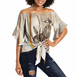 Mary Fields Stagecoach Mary Off Shoulder Wrap Waist Top Vintage Western Wild West Cascade Region Pioneer