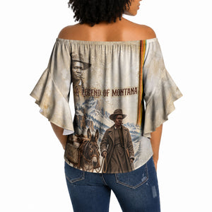 Mary Fields Stagecoach Mary Off Shoulder Wrap Waist Top Vintage Western Wild West Cascade Region Pioneer