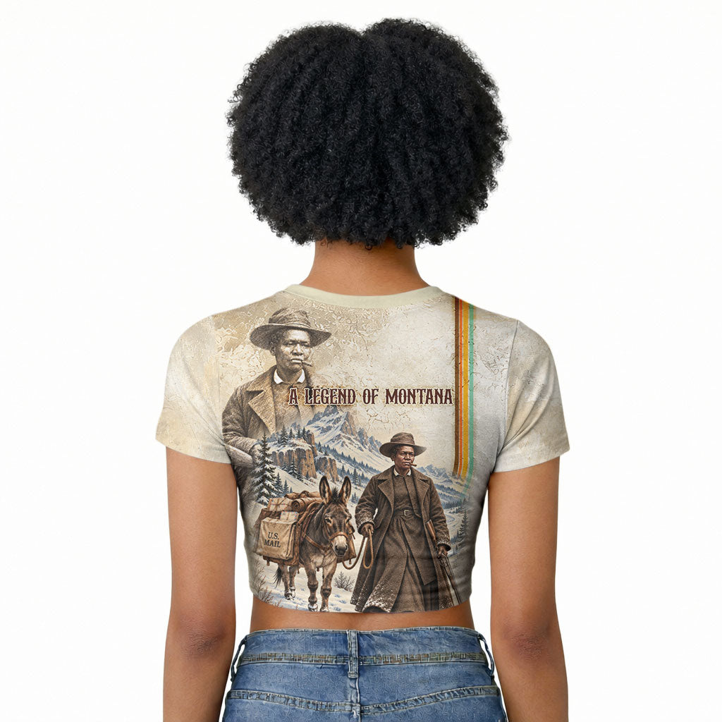 Mary Fields Stagecoach Mary Raglan Cropped T shirt Vintage Western Wild West Cascade Region Pioneer