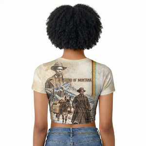 Mary Fields Stagecoach Mary Raglan Cropped T shirt Vintage Western Wild West Cascade Region Pioneer