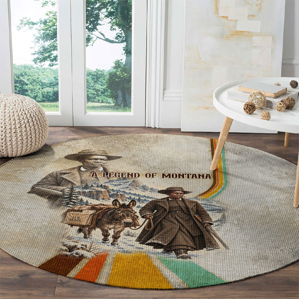 Mary Fields Stagecoach Mary Round Carpet Vintage Western Wild West Cascade Region Pioneer