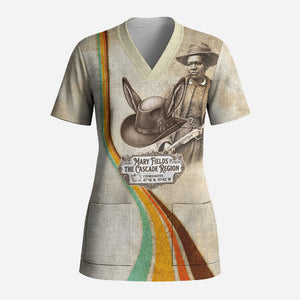 Mary Fields Stagecoach Mary Scrub Top Vintage Western Wild West Cascade Region Pioneer