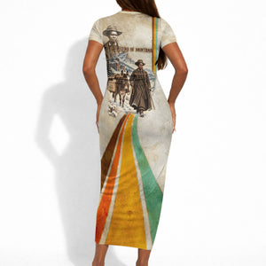 Mary Fields Stagecoach Mary Short Sleeve Bodycon Dress Vintage Western Wild West Cascade Region Pioneer
