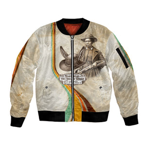 Mary Fields Stagecoach Mary Sleeve Zip Bomber Jacket Vintage Western Wild West Cascade Region Pioneer