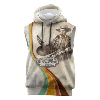 Mary Fields Stagecoach Mary Sleeveless Hoodie Vintage Western Wild West Cascade Region Pioneer