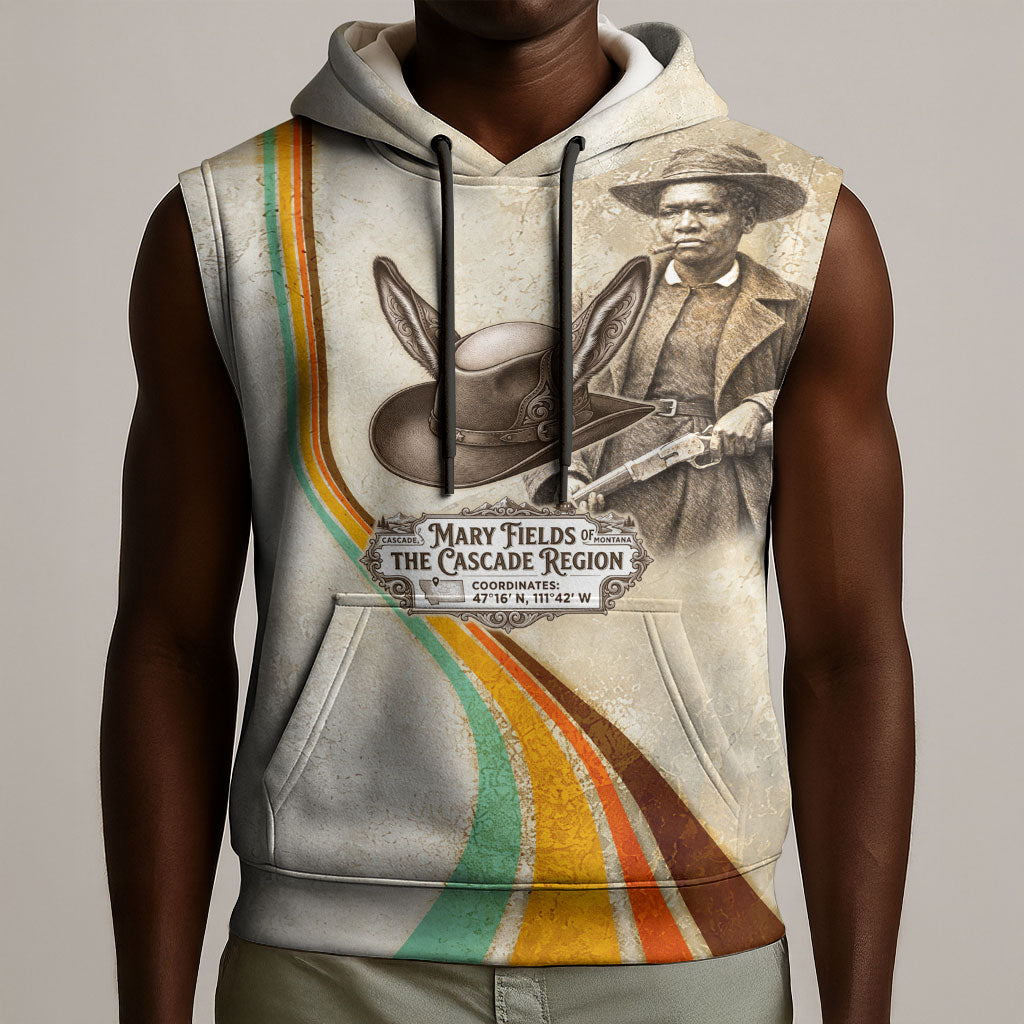 Mary Fields Stagecoach Mary Sleeveless Hoodie Vintage Western Wild West Cascade Region Pioneer