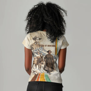 Mary Fields Stagecoach Mary Women V-Neck T-Shirt Vintage Western Wild West Cascade Region Pioneer