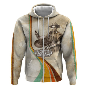 Mary Fields Stagecoach Mary Zip Hoodie Vintage Western Wild West Cascade Region Pioneer