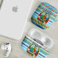 Saint Lucia Christmas In Paradise AirPods Case Tropical Parrot Santa Ugly Pattern Graphic Artwork