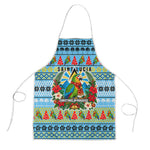 Saint Lucia Christmas In Paradise Apron Tropical Parrot Santa Ugly Pattern Graphic Artwork