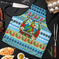 Saint Lucia Christmas In Paradise Apron Tropical Parrot Santa Ugly Pattern Graphic Artwork