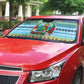 Saint Lucia Christmas In Paradise Auto Sun Shade Tropical Parrot Santa Ugly Pattern Graphic Artwork