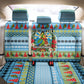 Saint Lucia Christmas In Paradise Back Car Seat Cover Tropical Parrot Santa Ugly Pattern Graphic Artwork