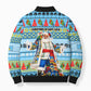 Saint Lucia Christmas In Paradise Bomber Puffer Jacket Tropical Parrot Santa Ugly Pattern Graphic Artwork