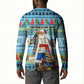 Saint Lucia Christmas In Paradise Button Sweatshirt Tropical Parrot Santa Ugly Pattern Graphic Artwork