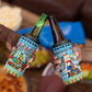 Saint Lucia Christmas In Paradise 4 in 1 Can Cooler Tumbler Tropical Parrot Santa Ugly Pattern Graphic Artwork