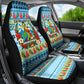 Saint Lucia Christmas In Paradise Car Seat Cover Tropical Parrot Santa Ugly Pattern Graphic Artwork