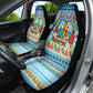 Saint Lucia Christmas In Paradise Car Seat Cover Tropical Parrot Santa Ugly Pattern Graphic Artwork
