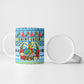 Saint Lucia Christmas In Paradise Ceramic Mug Tropical Parrot Santa Ugly Pattern Graphic Artwork
