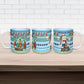 Saint Lucia Christmas In Paradise Ceramic Mug Tropical Parrot Santa Ugly Pattern Graphic Artwork