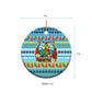 Saint Lucia Christmas In Paradise Ceramic Ornament Tropical Parrot Santa Ugly Pattern Graphic Artwork