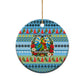 Saint Lucia Christmas In Paradise Ceramic Ornament Tropical Parrot Santa Ugly Pattern Graphic Artwork