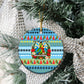 Saint Lucia Christmas In Paradise Ceramic Ornament Tropical Parrot Santa Ugly Pattern Graphic Artwork