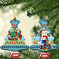 Saint Lucia Christmas In Paradise Ceramic Ornament Tropical Parrot Santa Ugly Pattern Graphic Artwork