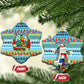 Saint Lucia Christmas In Paradise Ceramic Ornament Tropical Parrot Santa Ugly Pattern Graphic Artwork