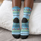 Saint Lucia Christmas In Paradise Crew Socks Tropical Parrot Santa Ugly Pattern Graphic Artwork