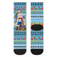 Saint Lucia Christmas In Paradise Crew Socks Tropical Parrot Santa Ugly Pattern Graphic Artwork