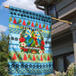 Saint Lucia Christmas In Paradise Garden Flag Tropical Parrot Santa Ugly Pattern Graphic Artwork