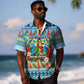 Saint Lucia Christmas In Paradise Hawaiian Shirt Tropical Parrot Santa Ugly Pattern Graphic Artwork