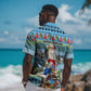 Saint Lucia Christmas In Paradise Hawaiian Shirt Tropical Parrot Santa Ugly Pattern Graphic Artwork