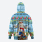 Saint Lucia Christmas In Paradise Hoodie Tropical Parrot Santa Ugly Pattern Graphic Artwork