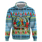 Saint Lucia Christmas In Paradise Hoodie Tropical Parrot Santa Ugly Pattern Graphic Artwork