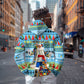Saint Lucia Christmas In Paradise Hoodie Tropical Parrot Santa Ugly Pattern Graphic Artwork