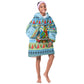 Saint Lucia Christmas In Paradise Kid Wearable Blanket Hoodie Tropical Parrot Santa Ugly Pattern Graphic Artwork