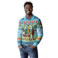 Saint Lucia Christmas In Paradise Long Sleeve Polo Shirt Tropical Parrot Santa Ugly Pattern Graphic Artwork