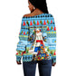 Saint Lucia Christmas In Paradise Off Shoulder Sweater Tropical Parrot Santa Ugly Pattern Graphic Artwork