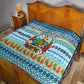 Saint Lucia Christmas In Paradise Quilt Tropical Parrot Santa Ugly Pattern Graphic Artwork