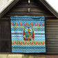 Saint Lucia Christmas In Paradise Quilt Tropical Parrot Santa Ugly Pattern Graphic Artwork