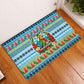 Saint Lucia Christmas In Paradise Rubber Doormat Tropical Parrot Santa Ugly Pattern Graphic Artwork