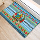 Saint Lucia Christmas In Paradise Rubber Doormat Tropical Parrot Santa Ugly Pattern Graphic Artwork